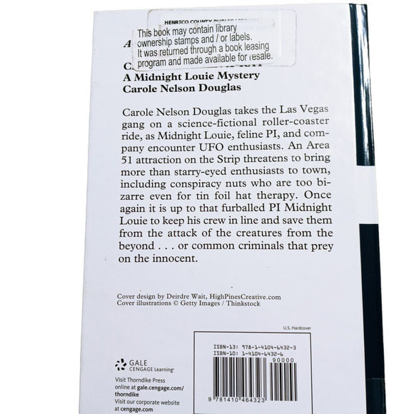 BUY 3....Cat In An Alien X-Ray A Midnight Louie Cat Mystery Book Aliens Area 51 - Picture 8 of 8